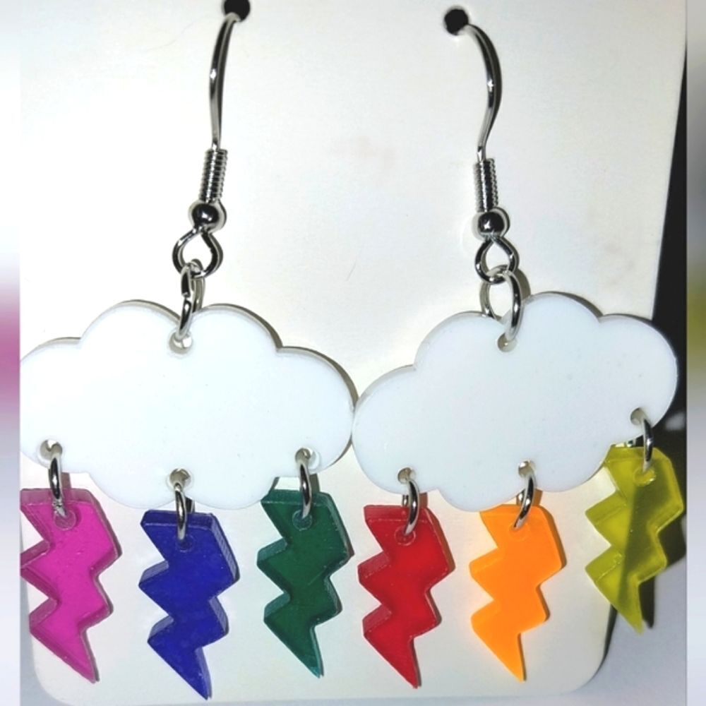 Colorful fun dangle earrings